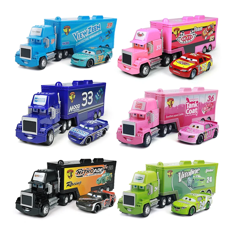 

Pixar Cars Truck Model Car 1/55 Die Casting Eugene Carbureski Container Trucks Racing Toy Birthday Gifts Kids toys Collectibles