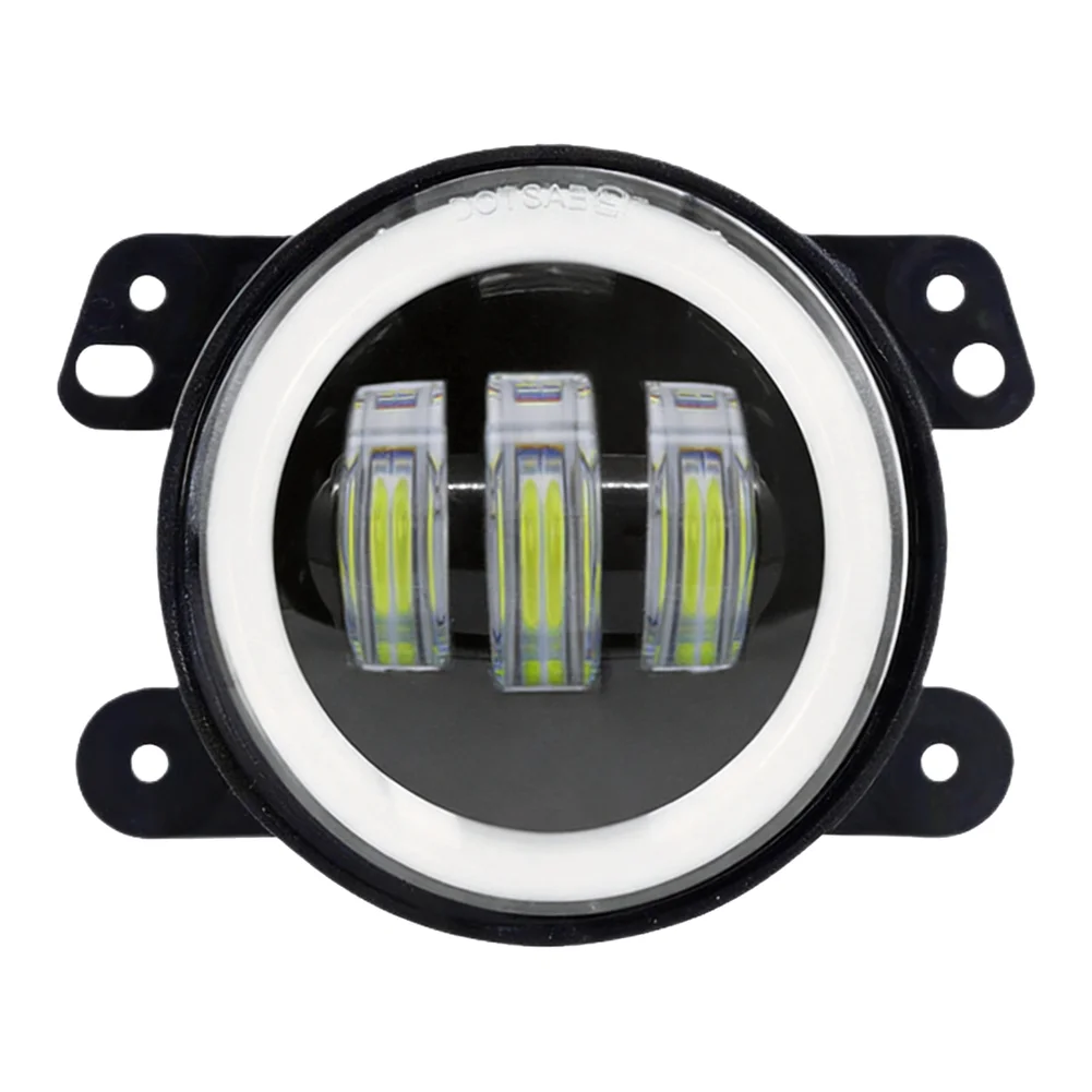 Fits Most Vehicles Convex Lens Fog Light For Offroad Use Black Led Pre-wired Plug-and-play 2525SMD LED Technology