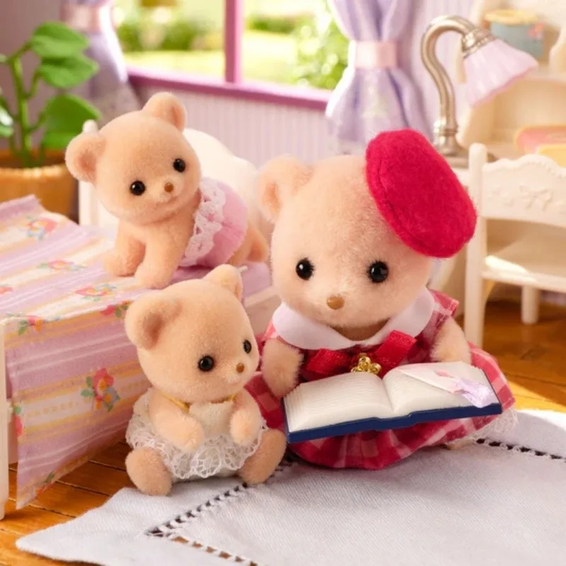 Sylvanian Families auténticos juguetes para niños niña juguete cocinas Ternurines Ternuwheels Original Ternuas galleta oso gemelos Ternuries