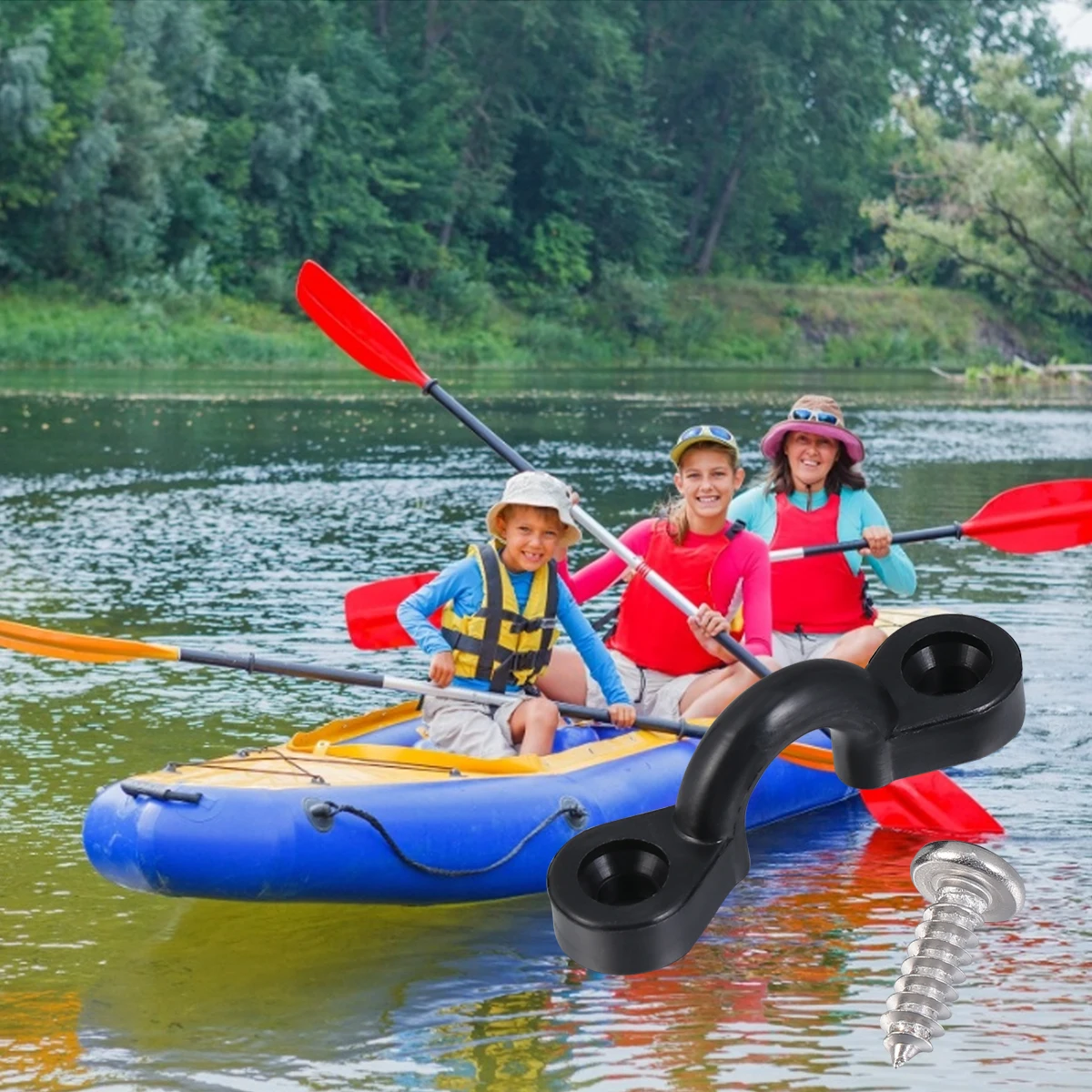 

Rope Buckle Set Durable C-Shaped Humpback Fastener For Kayak Yacht Boat Deck Tie Down Outdoor Tent Furniture Water Sports