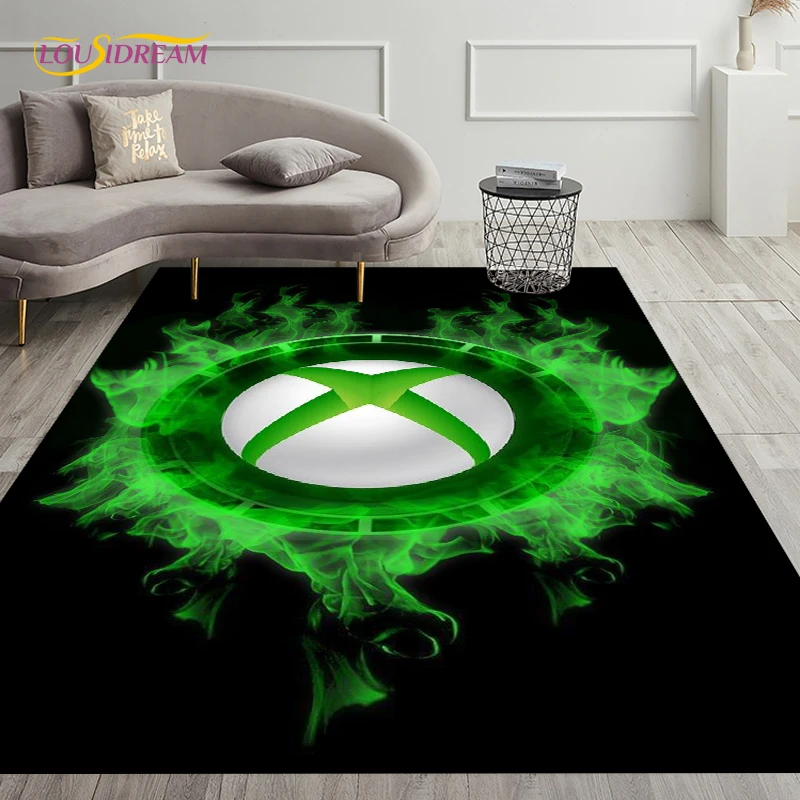 Alfombras creativas para juegos de Gamer Xbox, alfombras para sala de estar, dormitorio, juego decorativo para niños, alfombra antideslizante para