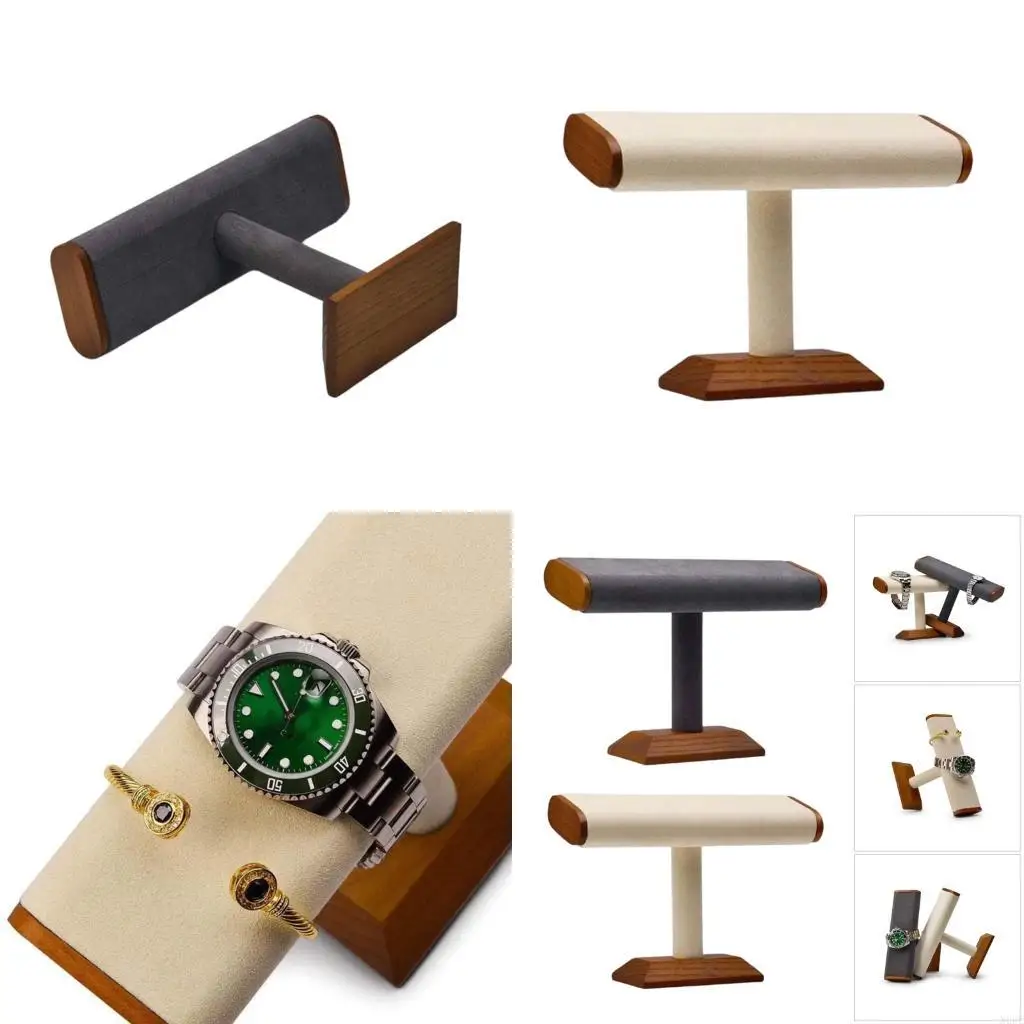 

N2UE Velvets Finish Walnut Jewelry Display Rack Organiser For Multiple Accessories