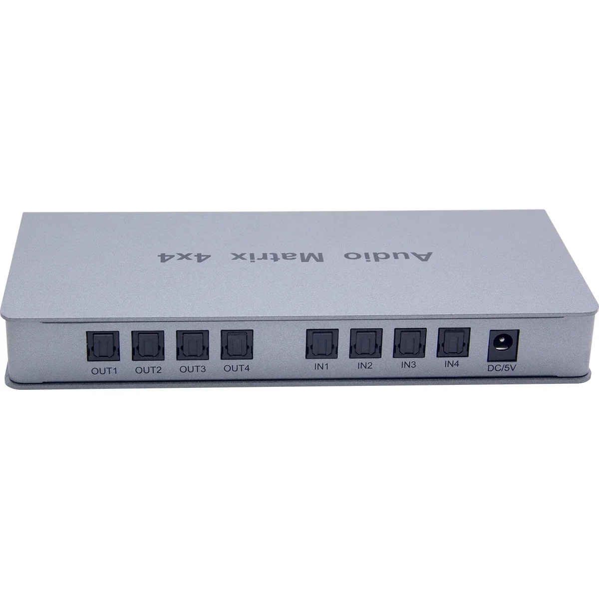 4x4 Audio Matrix Switcher Splitter 4 Digital Audio Fiber Input Output Freely Switch Converter 5.1 Channel DTS Dolby-AC3 LPCM IR