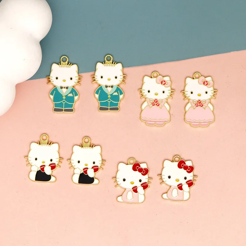 hello kitty cute DIY accessories bags clothing keychain accessories head bracelet pendant bulk wholesale charms halloween women