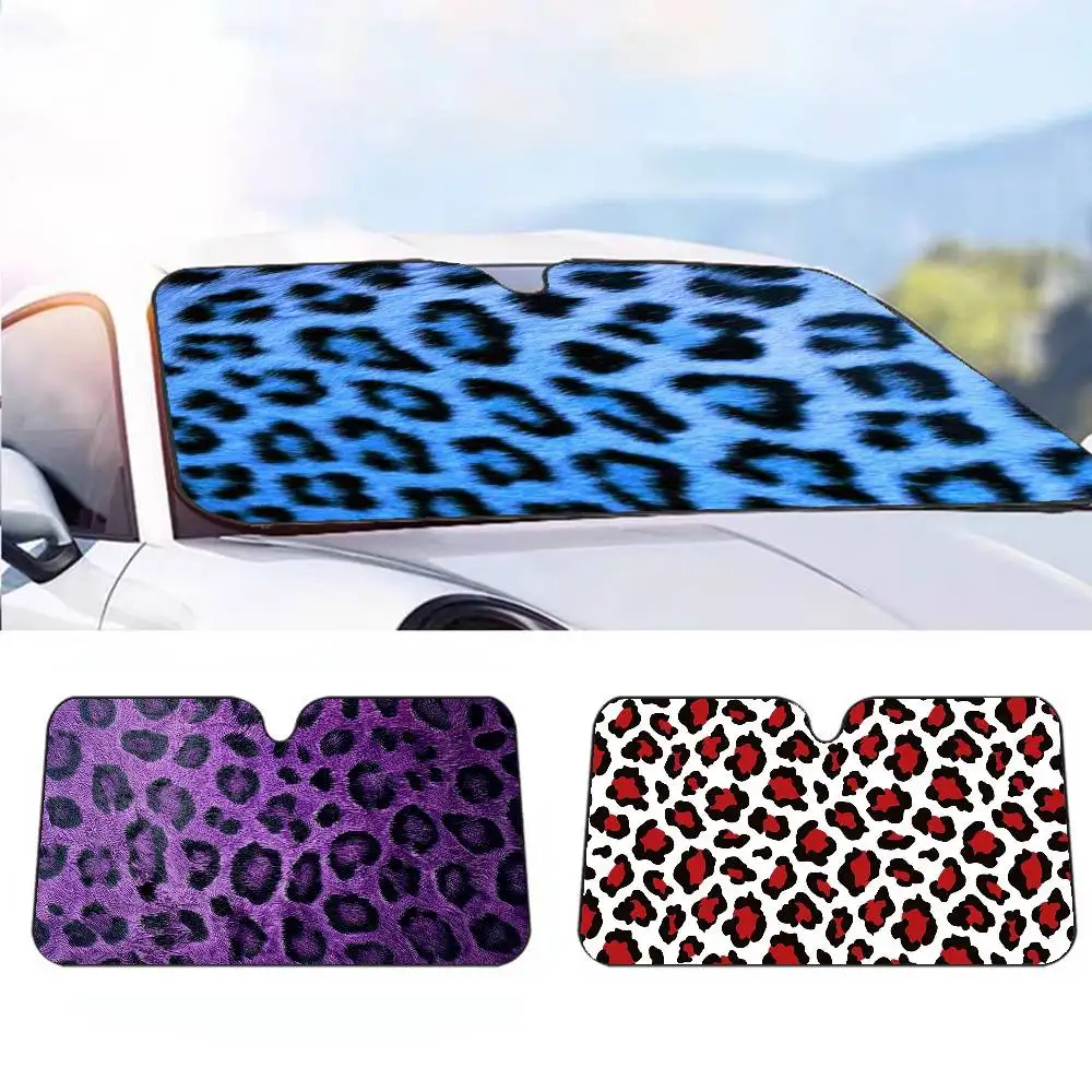 

L-леопардовый принт, автомобильный солнцезащитный козырек, зонтик, лобовое стекло автомобиля, солнцезащитный козырек, защита от ультрафиолета и внутренний охладитель