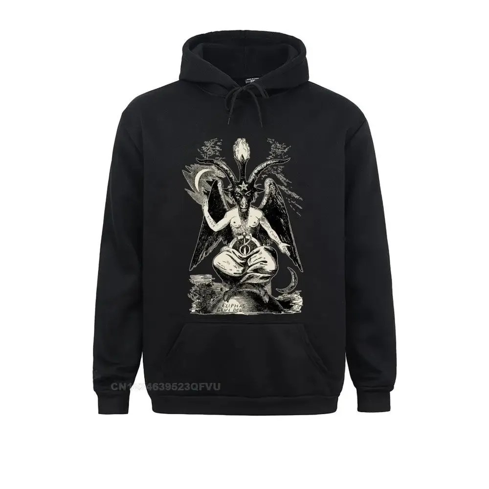 Men Men Baphomet Vintage Pullover Hoodie Camiseta Devil Lucifer Demon Teufel Pullover Hoodie Harajuku Harajuku Graphic Printed