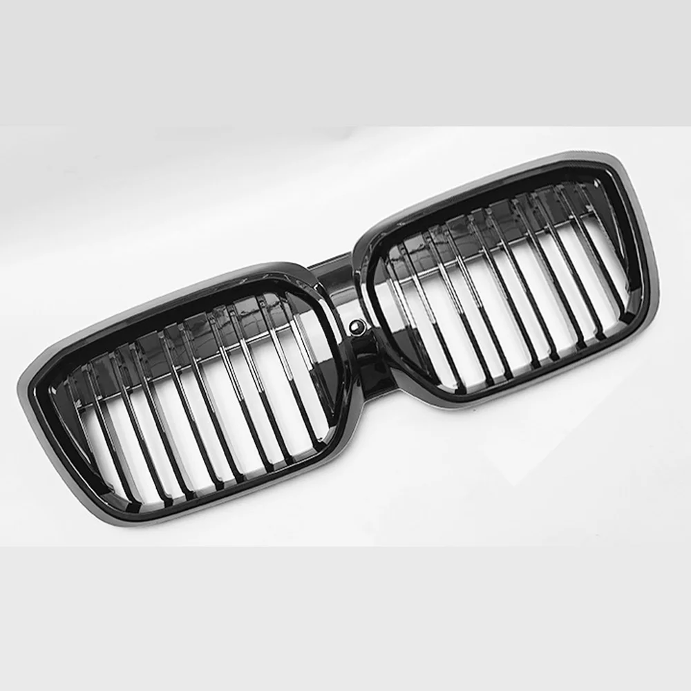 Car Front Bumper Kidney Grille Racing Sytle Grill For BMW iX3 G08 2022 2023 Double Line Style Car Accessories