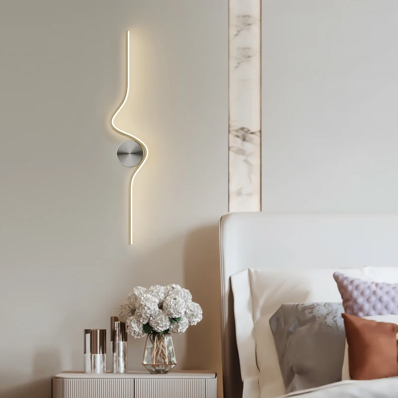 Imagem -06 - Modern Simples Alumínio Led Wall Light Lâmpada de Parede do Quarto Decoração para Casa Lâmpadas de Parede tv Sala de Estar Iluminação Interior