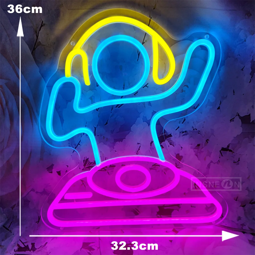 Imagem -04 - Neon Light Sign para Wall Decor Disco Disco Design Quarto Sala de Jogos Homem Caverna Festivais Bar Clube de Música Usb Powered Wall Decor 5v dj