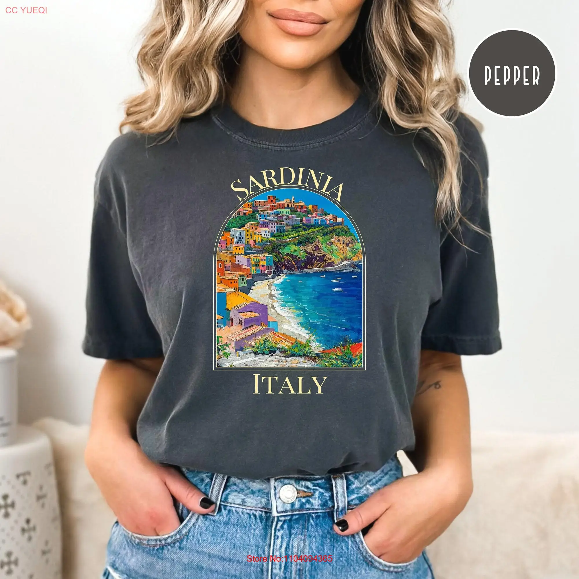 Sardinia Italy Comfort Colors T Shirt Vacation GifT Travel Italian Island Cagliari long or short sleeves