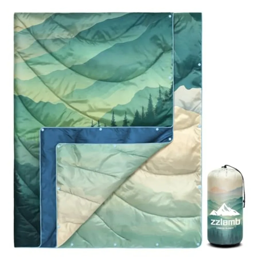 

Утепленное одеяло для кемпинга в холодную погоду, портативное, ветрозащитное, теплое, с кнопками, уютное, как пуховое, для улицы