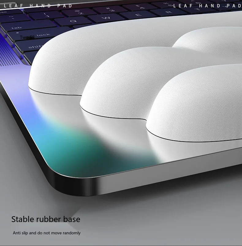Flügelförmige Silikon-Handballenauflage, ergonomische Schreibtischunterlage für Büro und Gaming, 13 Farben, 3 Konfigurationen – Detail 4