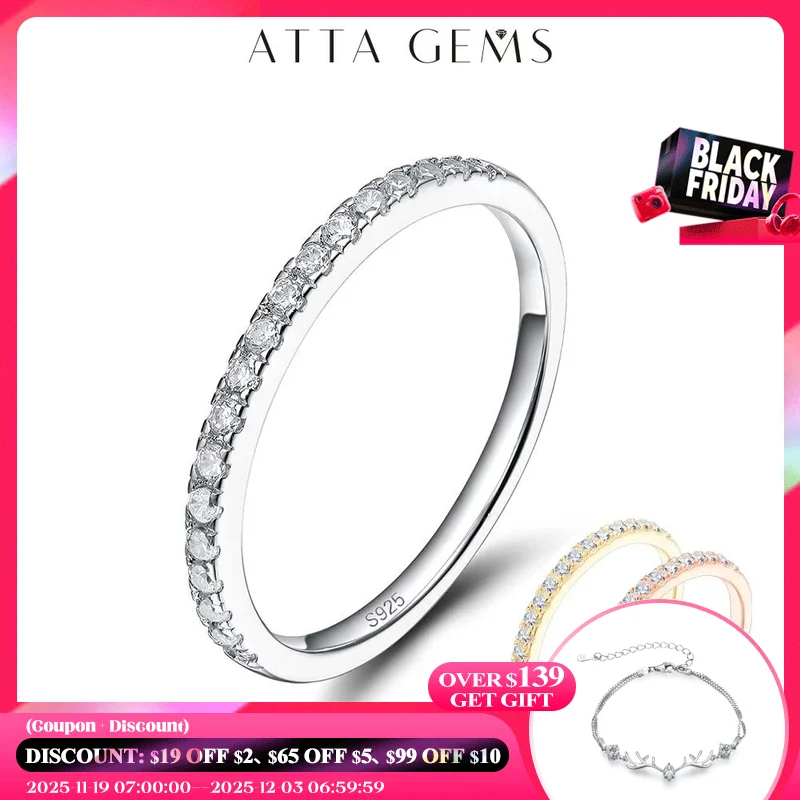 

ATTAGEMS классическое белое позолоченное круглое кольцо с муассанитом отличной огранки для девочек, стерлинговое серебро 925 пробы, коктейльное ювелирное изделие, подарок