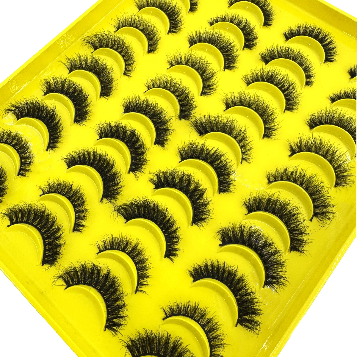 新しい 20 ペアナチュラルロングミックススタイルミンクつけまつげメイクアップキットミンクまつげエクステンションまつげ短いまつげ