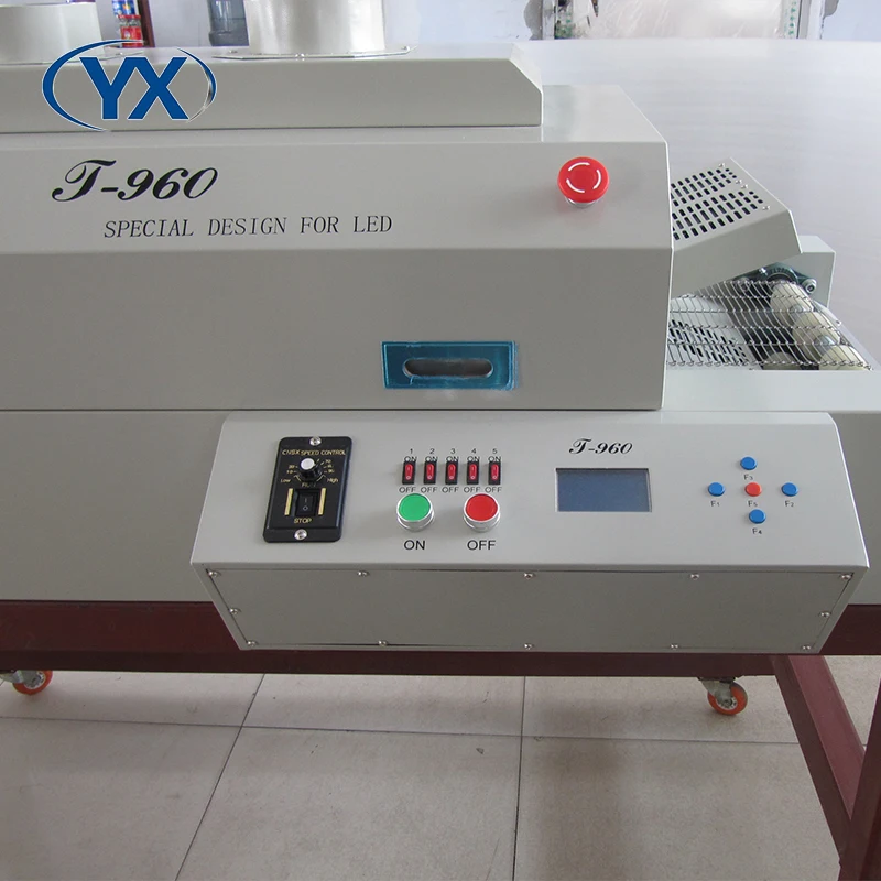 

Линия сборки печатных плат T960: Настольная инфракрасная конвекционная печь для пайки SMD с 5 зонами нагрева и волновой пайкой