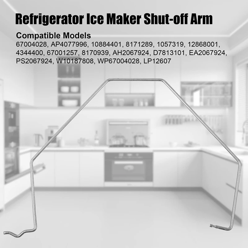 BABZ Replacement Icemaker Shut-Off for Whirlpool for Kenmore Refrigerator, Stainless Steel 5038 Compatible with WP67004028
