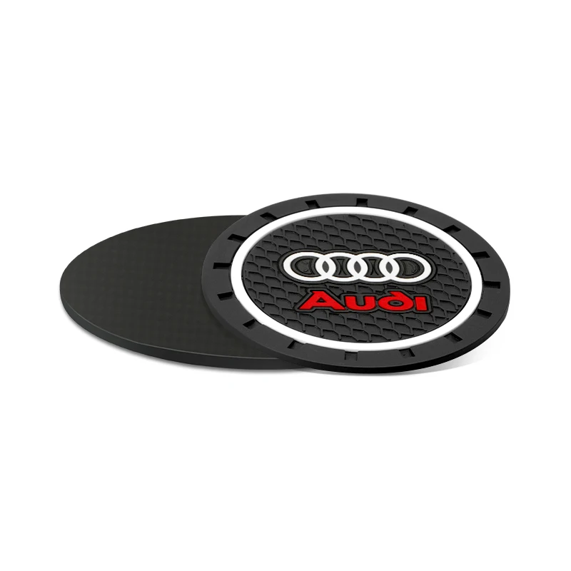 Car Anti-slip cup holder mat set For Audi A3 A4 B5 B6 A3 8P 8V 8L A5 A6 C6 C5 A1 A7 A8 Q2 Q3 TT RS3 RS4 Car Styling Accessories