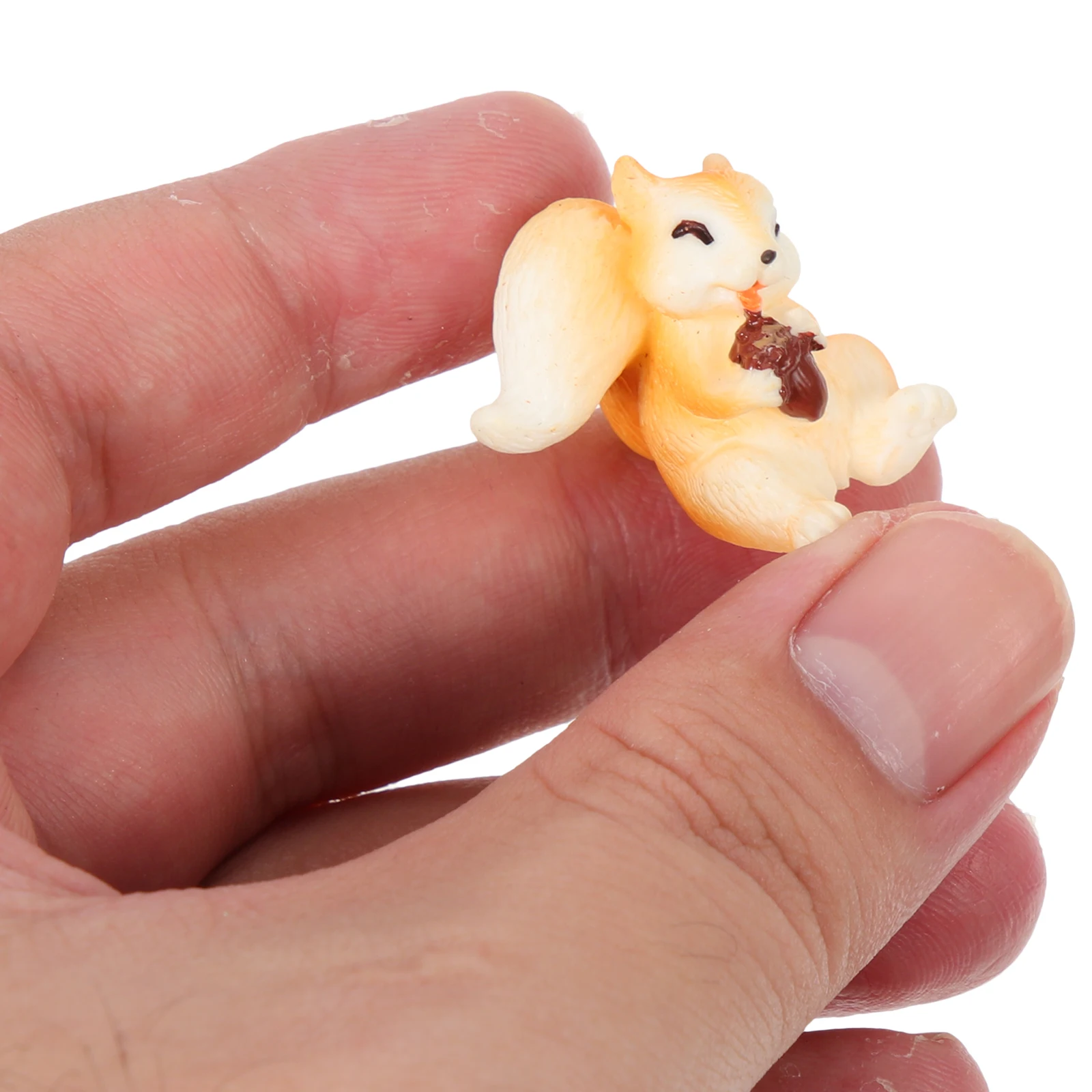 

12pcs Miniature Squirrel Decor Resin Animal Ornament For Desktop Garden Micro Landscape Decoration Figurines Yard Adornment