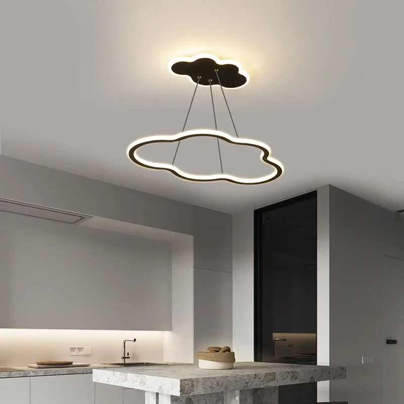 Nordic Simple Cloud Aluminium Pendant Lamp Dimmable for Living Dining Table Room Girl Bedroom Home Decor Hanging Light Fixture