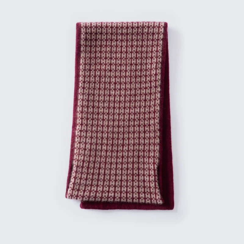 A-grade 100% Cashmere Knitted thick Warm Scarves for Men and Women in Autumn and Winter soft Scarf Fashion cold and Warm.