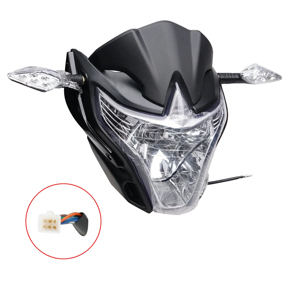 

Motorcycle Front Headlight Assembly Head Light With Turn signal lamp For Italika 150z 150sz 170z Moto Accessories Headlamp