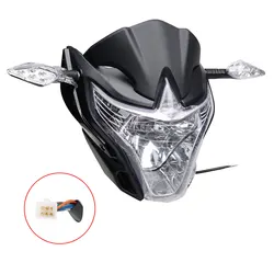 Motorcycle Front Headlight Assembly Head Light With Turn signal lamp For Italika 150z 150sz 170z Moto Accessories Headlamp