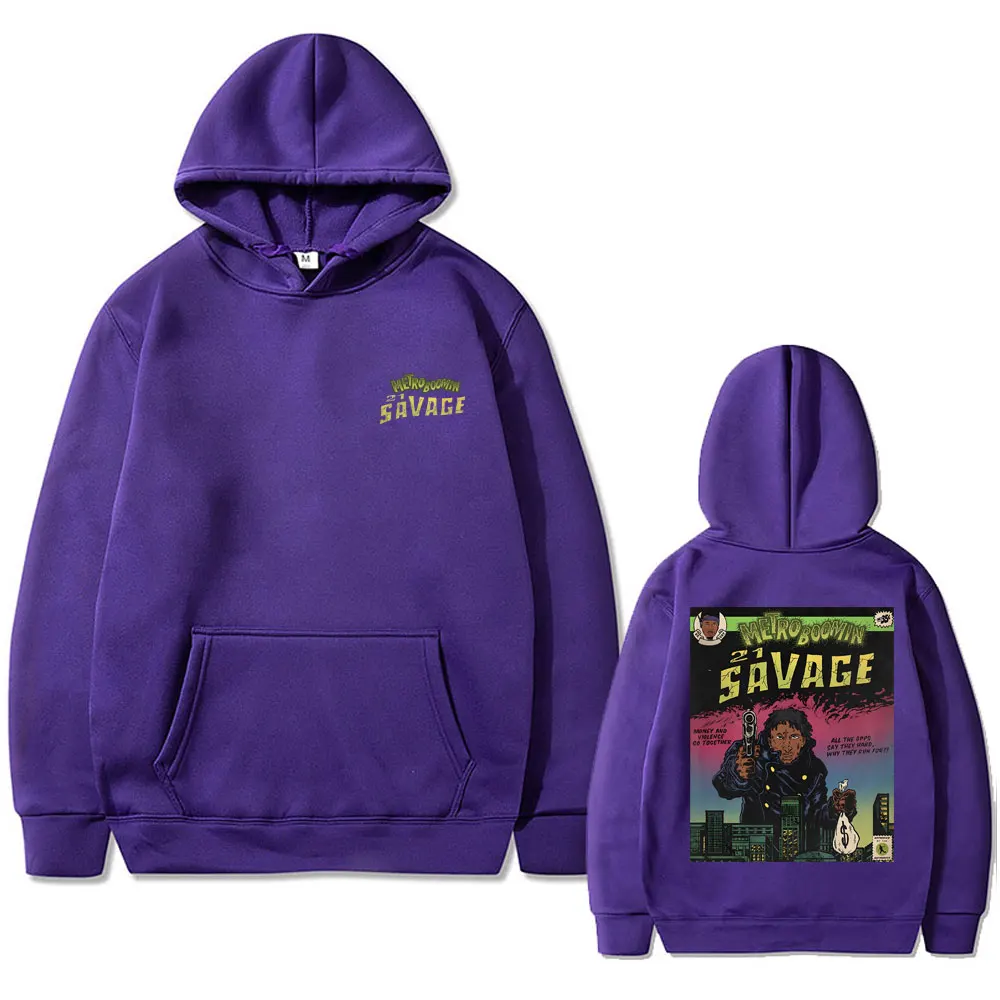 Rapper Metro Boomin 21 Savage Graphics Hoodie Men Women Hip Hop Oversized Sweatshirt Men's Fashion Vintage Hoodies Streetwear