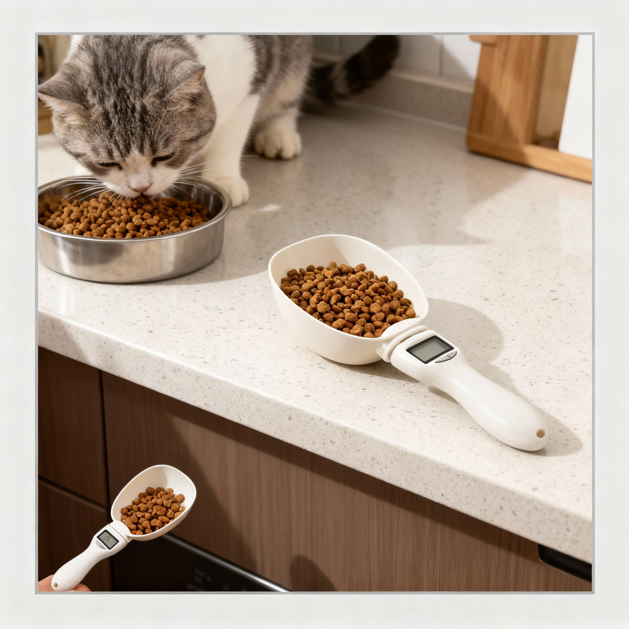 Cat Food and Dog Food Spoon Electronic Scale Measuring Spoon for Cats and Dogs with Scale Feeding Spoon Pet Food Spoon Supplies