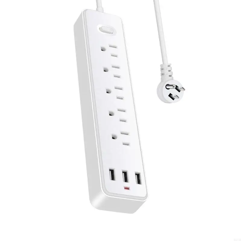 

Несколько электрических розеток, 5 незаземленных розеток и 3 USB-выпрямителя, черный или белый корпус из АБС-пластика M4YD