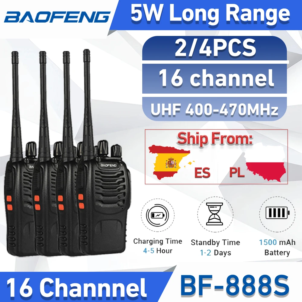 Baofeng BF-888S UHF 400-470MHz Ham Draagbare 1500mAhTweewegradio Single Band CTCSS / CDCSS Walkie Talkie