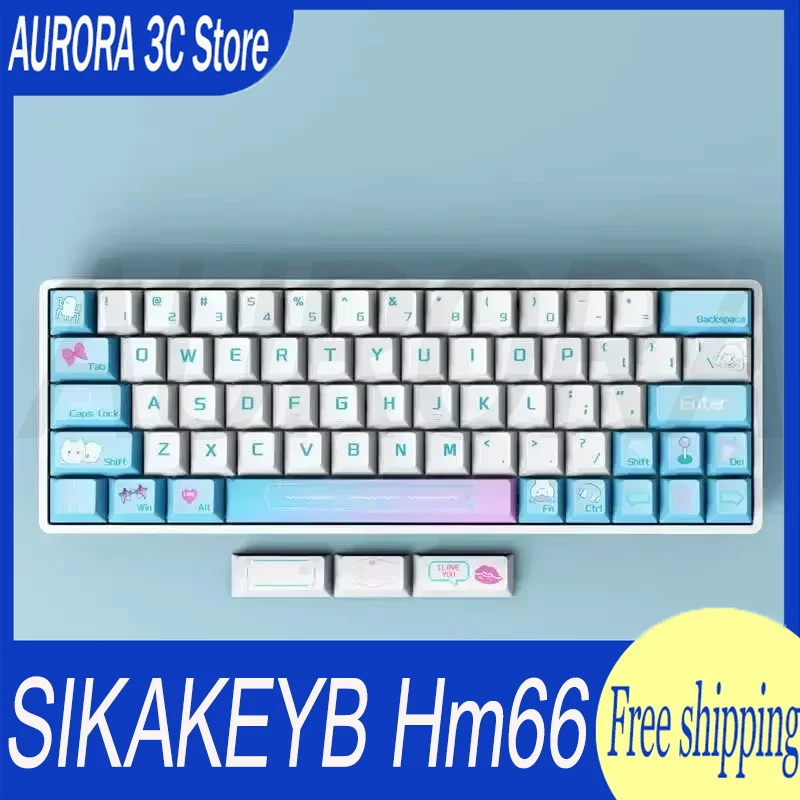 SIKAKEYB Hm66 Mechanical Keyboards Magnetic Switch Keyboard Quick Trigger Wired Keyboards Hot Swap RGB RT Gaming Keyboards Gfit