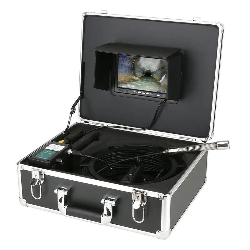 

20M to 150m black cable 1080p pipe inspection 23mm IP68 waterproof sewer 7 inch 9 inch with video endoscope camera