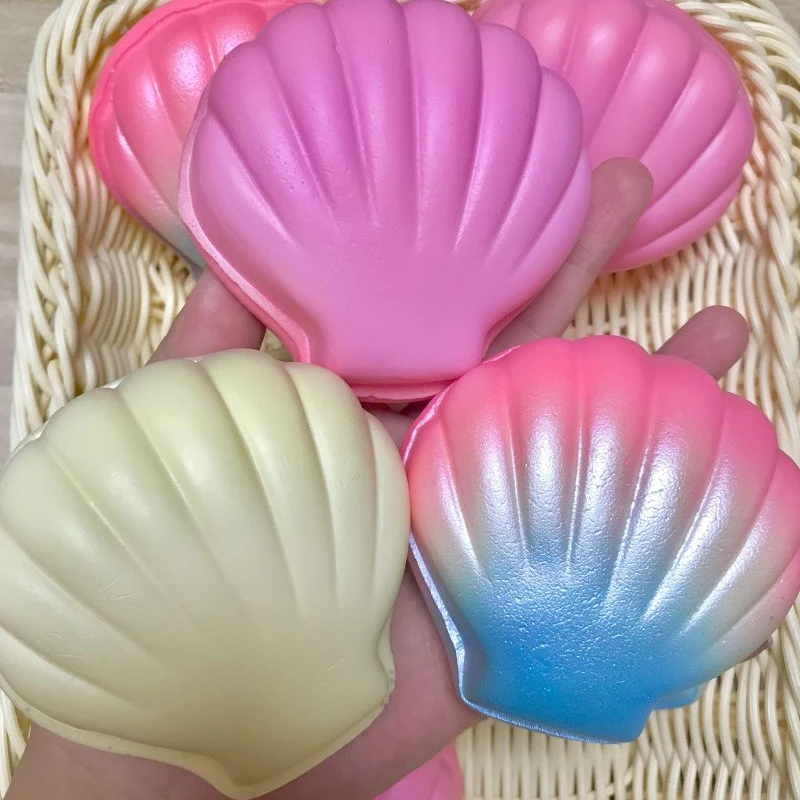 

Shell Shape Slow Rebound Decompression Vent Toy Mini Squishy Slow Rising 3 Colors Optional