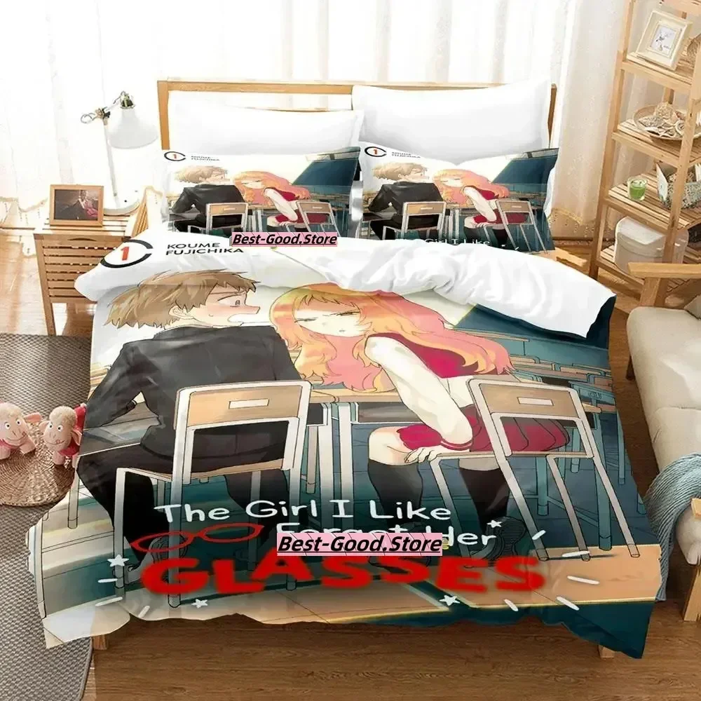 

2023 The Girl I Like Forgot Her Glasses Bedding set Printed Duvet Cover Pillowcase Single Double Queen Super King Size Sets