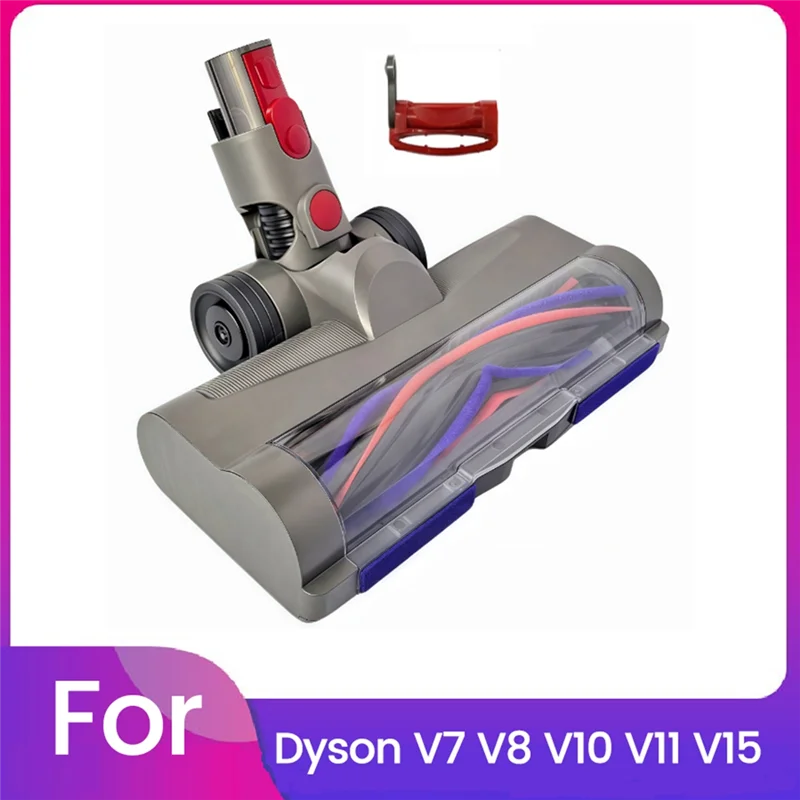 

ABZA-Quick-Release Anti-Tangle Cleaner Head For Dyson V7 V8 V10 V11 V15 Vacuum Attachments With Green Dust Light For Carpets Flo