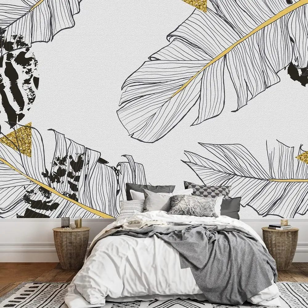 

Креативная идея для настенного панно: съемные самоклеящиеся обои с тропическими листьями - 100x144 дюйма