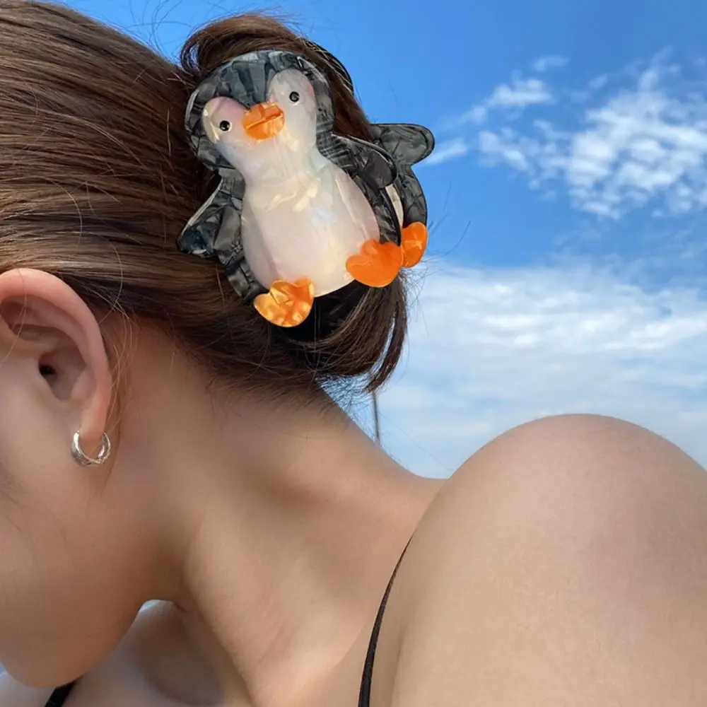 Creative Sea Lion Seal Acetate Hair Clip Geometry Ponytail Clip Ocean Animal Shark Clip Novetly Lovely Creative Hair Claw Daily