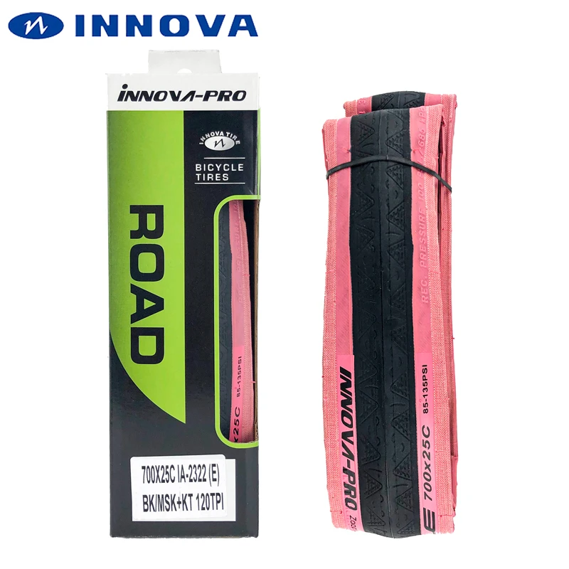 INNOVA-Vélo de Route Pliable, 700x25C, 120TPI, Document Rose, 85-135PSI, observateur 235g/Pièce