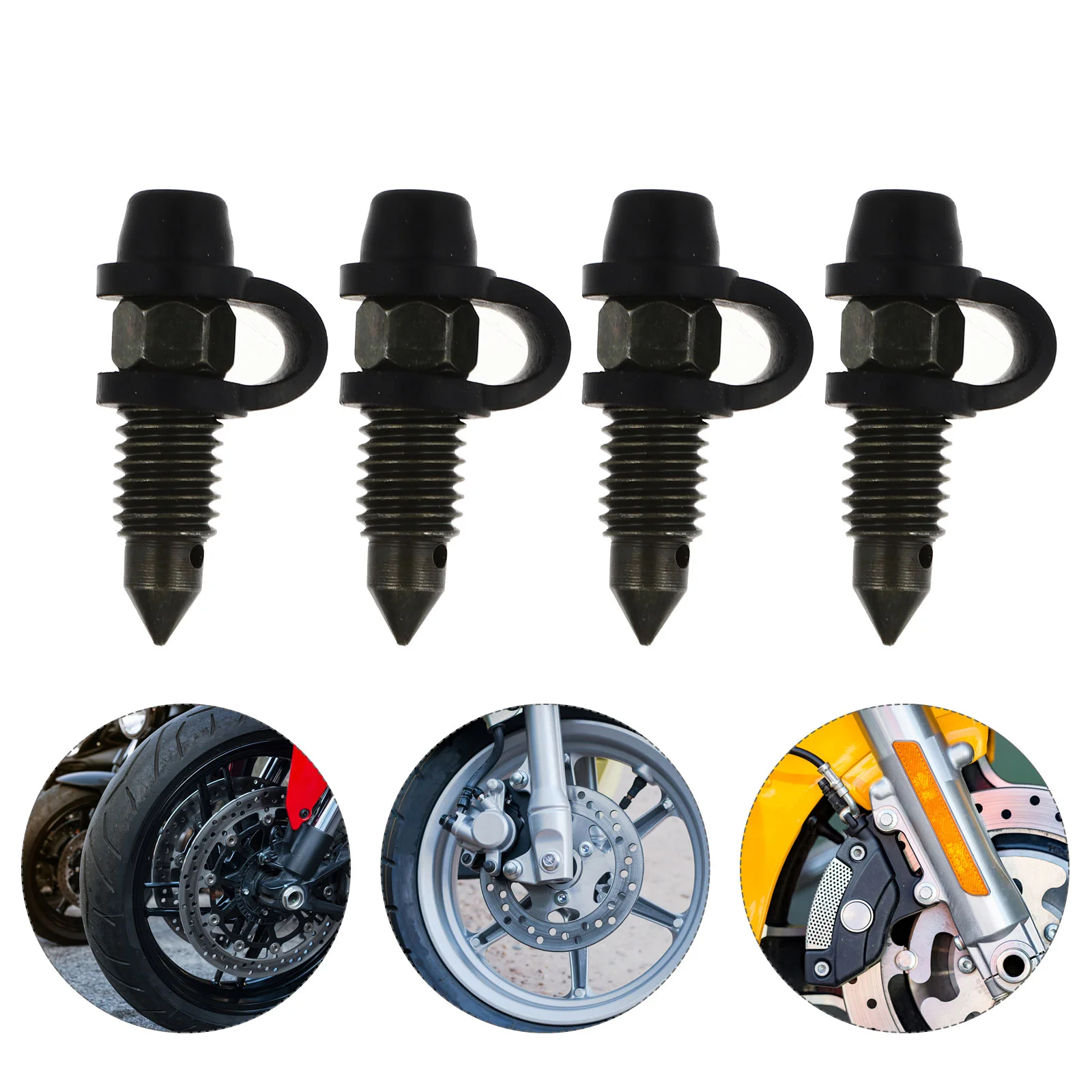 

4 Sets Screw Motorbike Accessories Caliper Bleeder Screws Bolts Motorcycle Exhaust Oil Drain