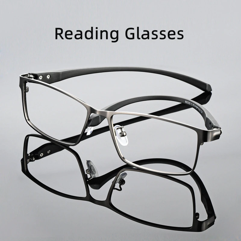 KOCOLIOR Anti Blue Light Men Reading Glasses Titanium Alloy Metal Frame Business Computer Reader +1.50 1.75 2.0 2.25 2.50 2.75 - Image 2