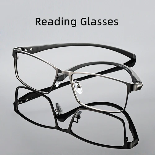 Imagen 2 del producto KOCOLIOR gafas de lectura antiluz azul para hombre, marco de Metal de aleación de titanio, lector de ordenador de negocios + 1,50 1,75 2,0 2,25 2,50 2,75