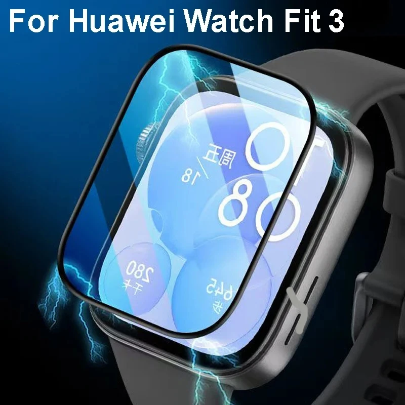 화웨이 워치용 화면 보호대 필름, Fit3 스마트워치 보호대 풀 커버 보호 스크래치 방지 소프트 필름