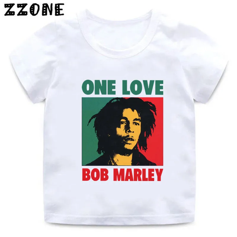 Jamaica Singer Bob Marley Reggae Rastafari Print Kids T shirt Boys Fashion T-shirt Baby Girls Casual Clothes Kids Summer Tops