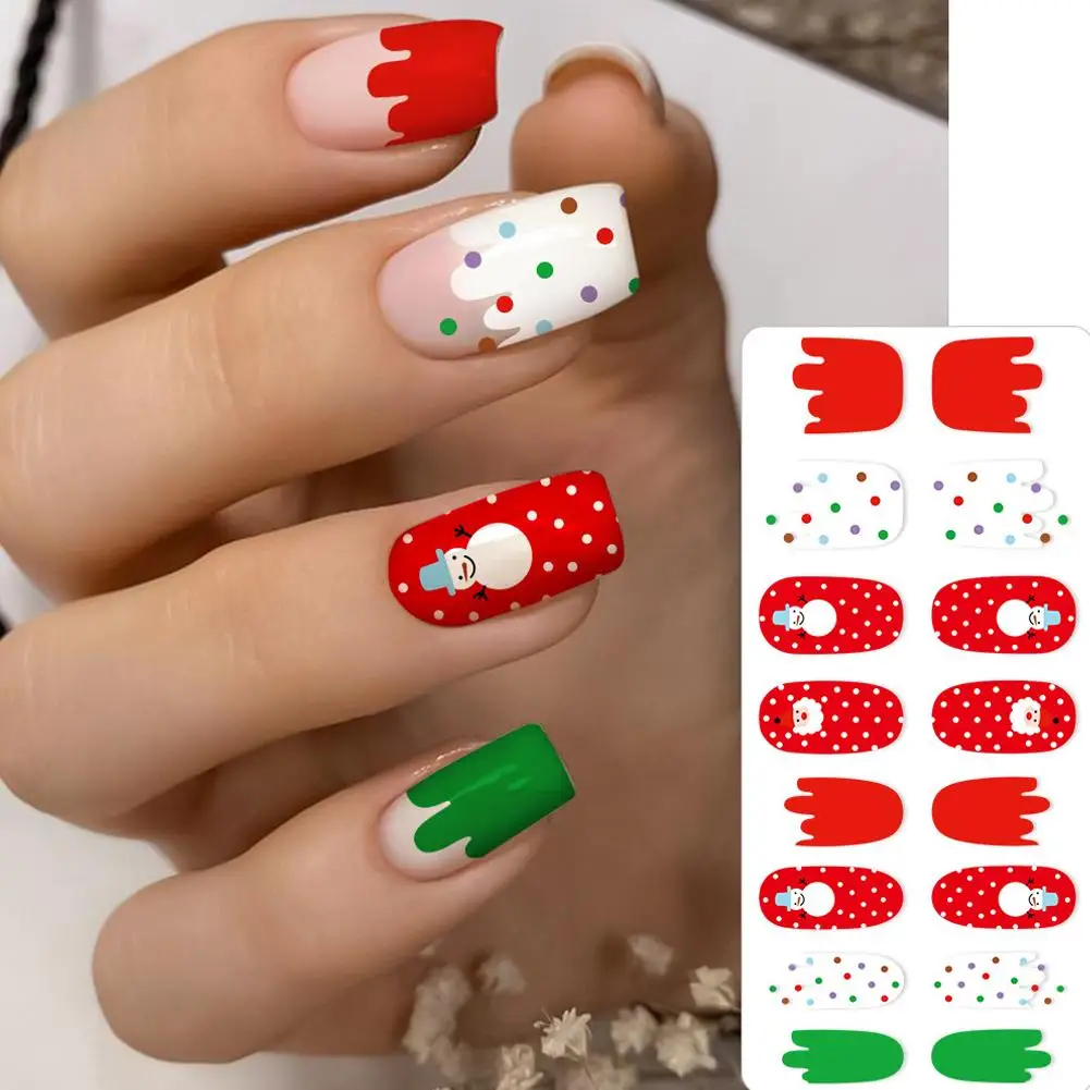 عيد الميلاد الأحمر كامل التفاف هلام مسمار ملصقات ندفة الثلج المنزلق كلوز سانتا ذاتية اللصق هلام عيد الميلاد ملصقات الحرة الخبز الشتاء A8F1 #5