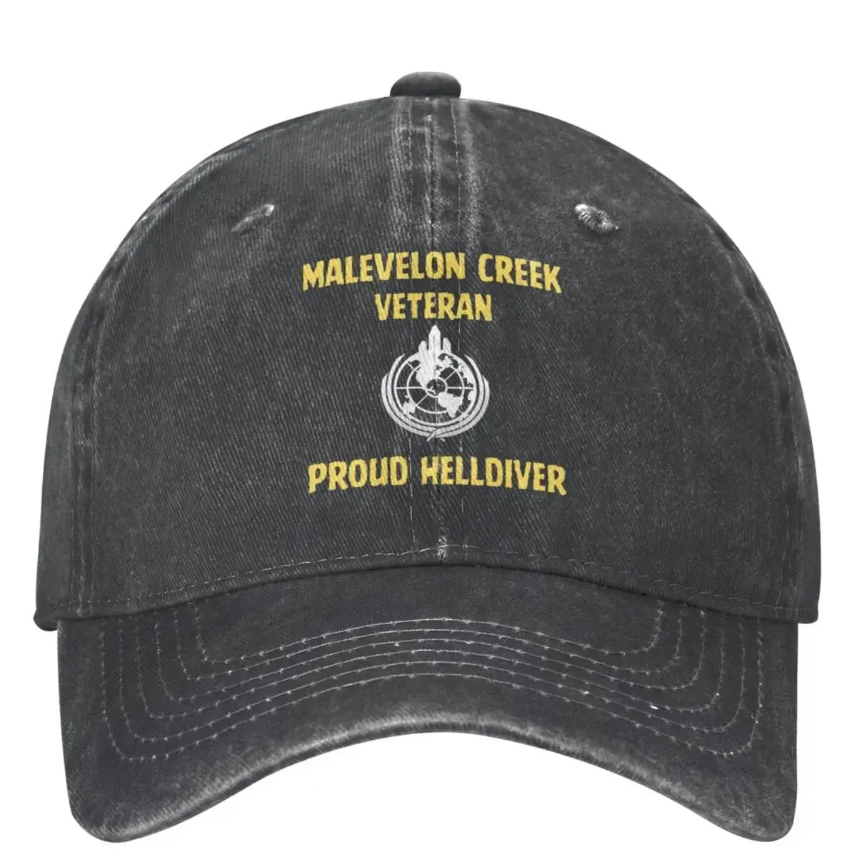 Helldivers 2 Malevelon Creek Veteran Unisex Baseball Cap Distressed Washed s Hat Classic Outdoor Travel Adjustable Sun 