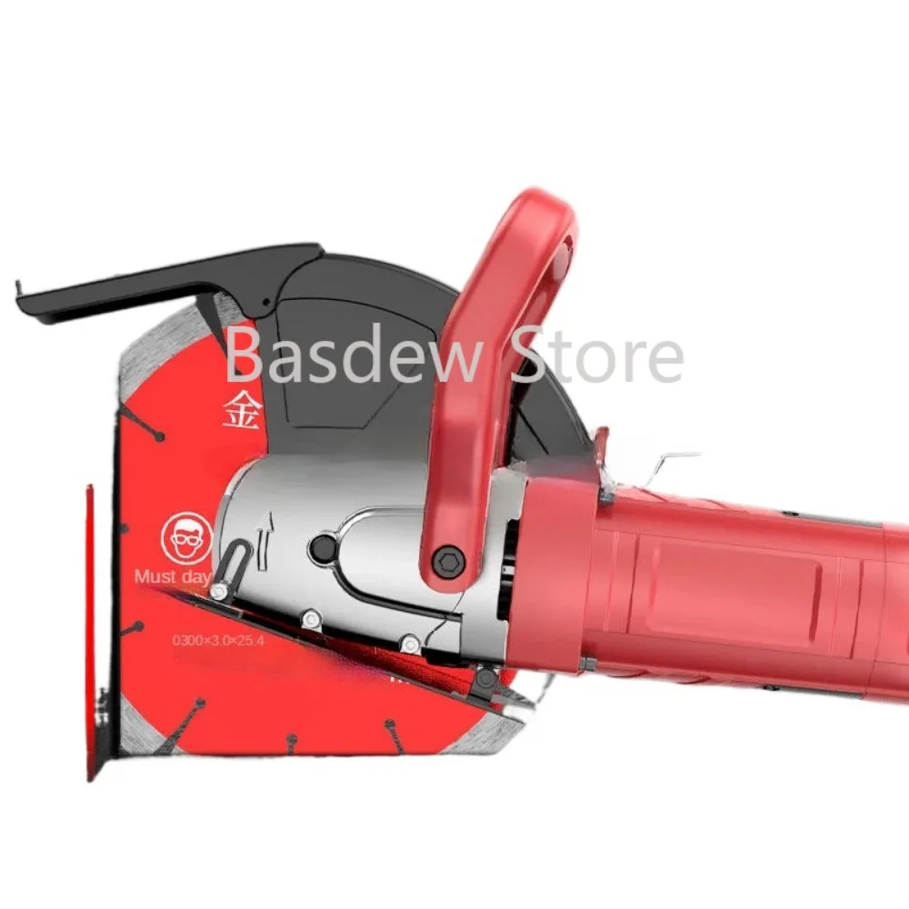 Large Angle Grinding Water Electricity Slotting  Stone Cutter 18cm 8800W Single Chip Concrete Wall Cutting Machine