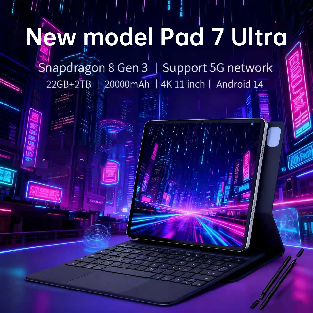 yZ[z2025NV^^ubgPC IWiO[o Pad 7 ProASnapdragon 8gen3ځAAndroid 14 HD 4KA22GB + 2TBAfASIM 5GWIFIΉ