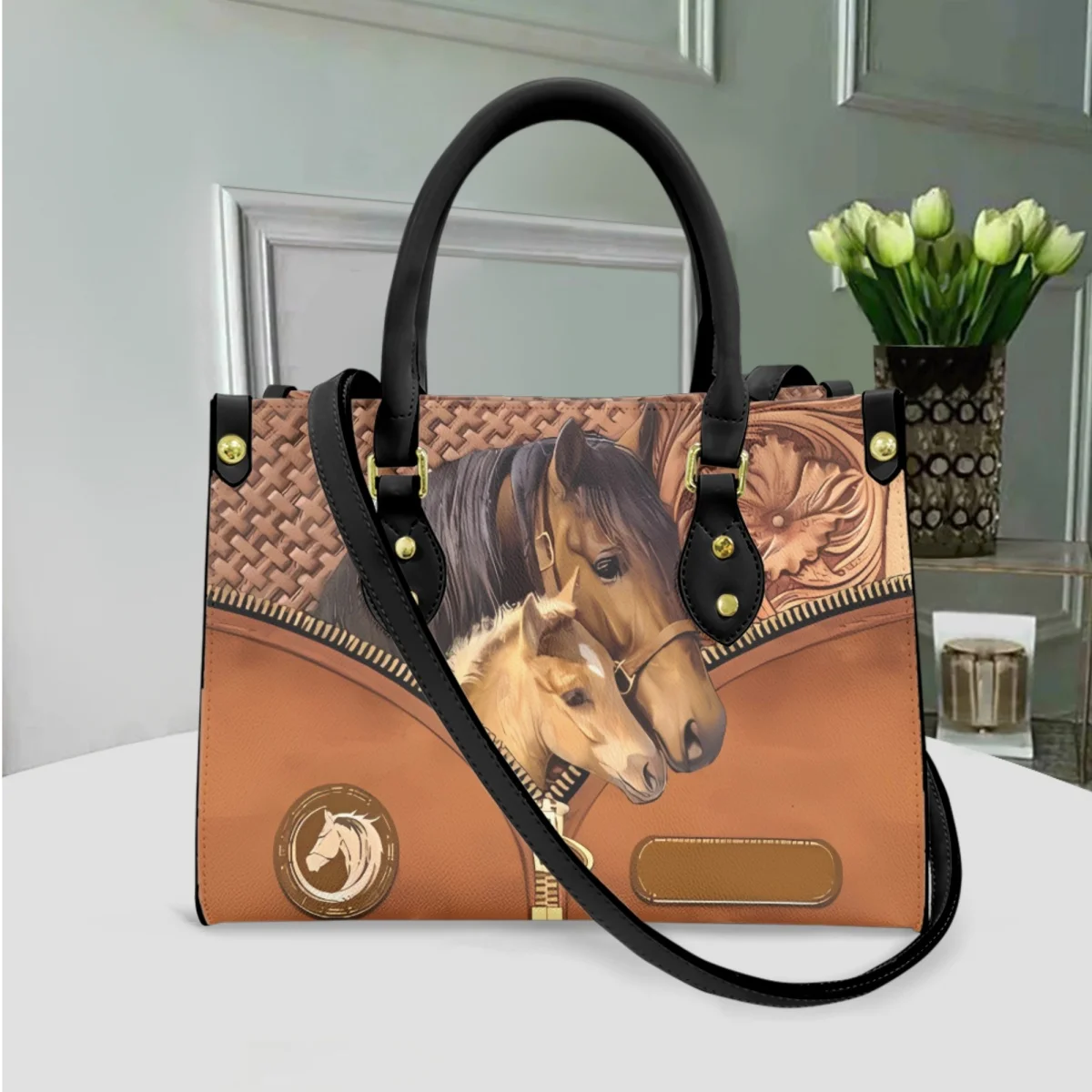 3D Horse Luxury Design Elegant Women Handbag PU Leather Fashion Popular Messenger Bag Vintage Travel Small Purse Shoulder Bags