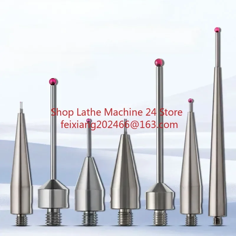 CNC Coordinate M5 Measurement Needle Tungsten Carbide Rod Three-dimensional Ruby Ball Measuring Needle 1PC