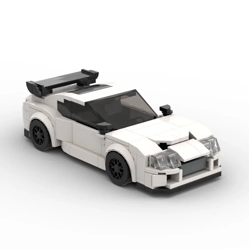 Moc Speed Supra White Racer Cars City Sports Vehicle Building Blocks Creative Garage Toys for Boys Classic